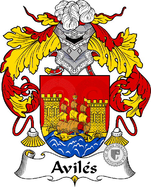 Coat of arms of family Avilés - ref:36367