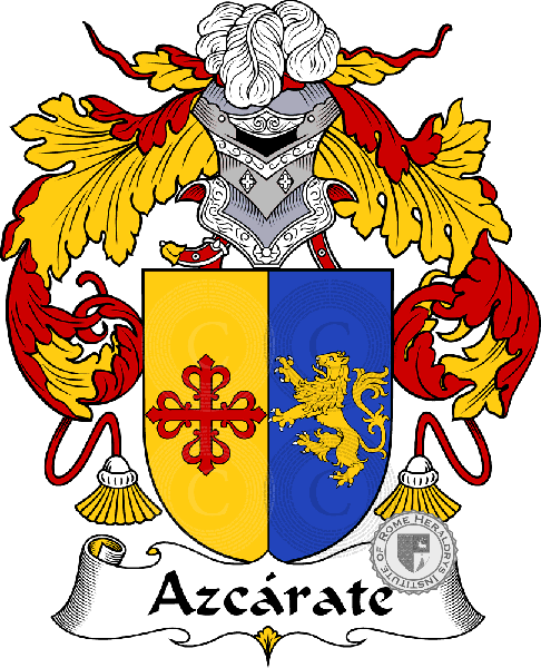 Coat of arms of family Azcárate - ref:36374