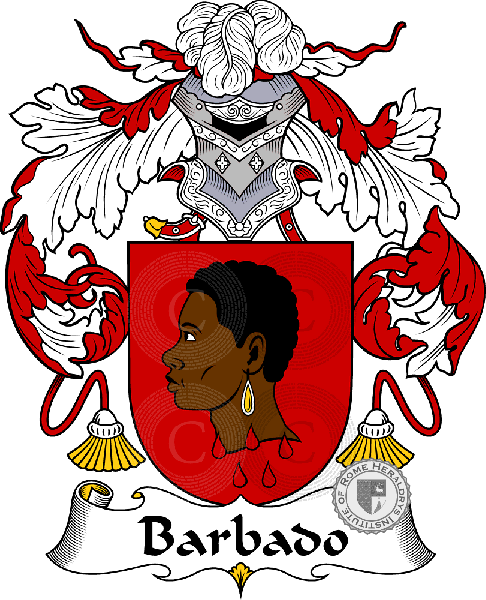 Coat of arms of family Barbado - ref:36413