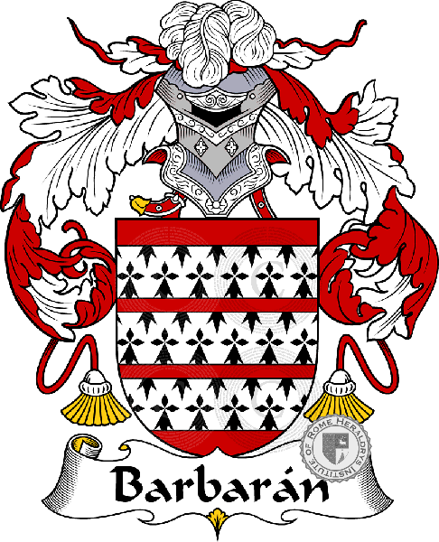 Coat of arms of family Barbarán - ref:36414