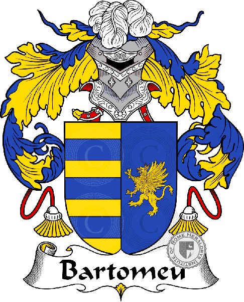 Coat of arms of family Bartomeu - ref:36442