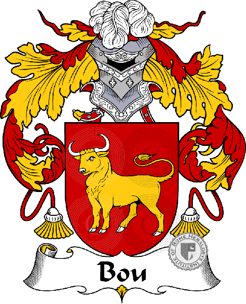 Coat of arms of family Bou - ref:36532