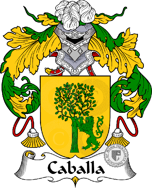 Coat of arms of family Caballa - ref:36547