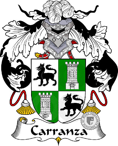 Coat of arms of family Carranza or Carrancá - ref:36620