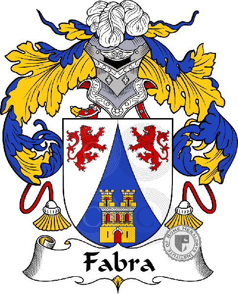 Coat of arms of family Fabra   ref: 36845
