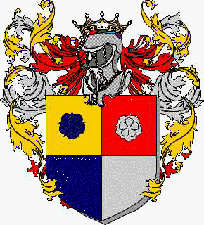 Coat of arms of family Rosselli Del Turco Baciocchi Adorno