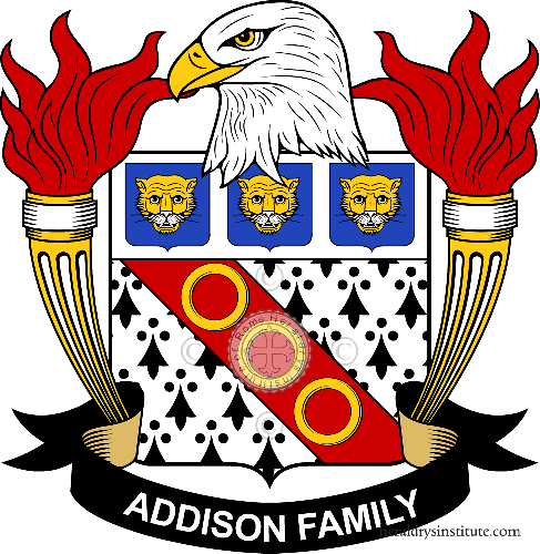 Coat of arms of family Addison - ref:38907