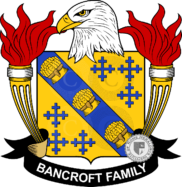Coat of arms of family Bancroft   ref: 38962