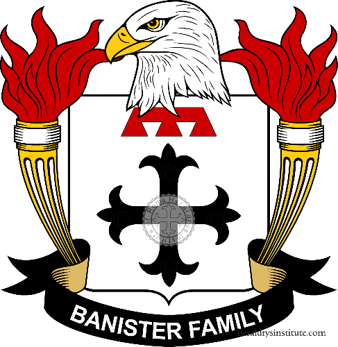 Coat of arms of family Banister   ref: 38963