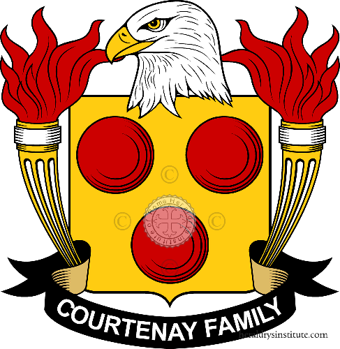 Coat of arms of family Courtenay - ref:39221