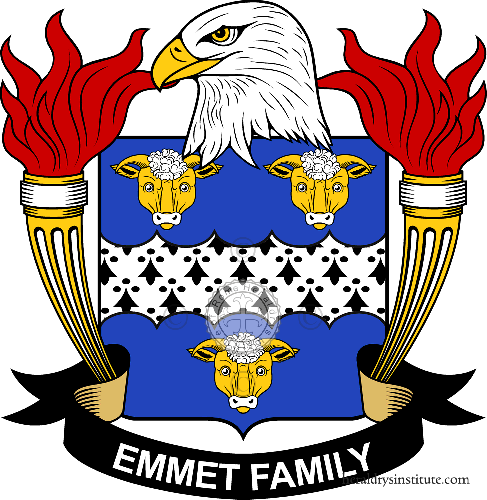 Coat of arms of family Emmet   ref: 39363