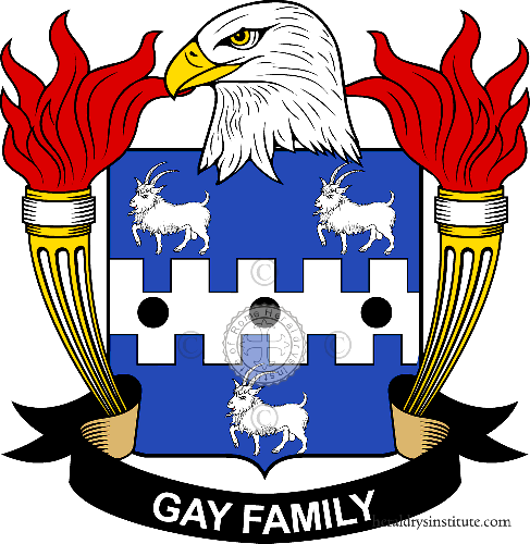 Coat of arms of family Gay   ref: 39446