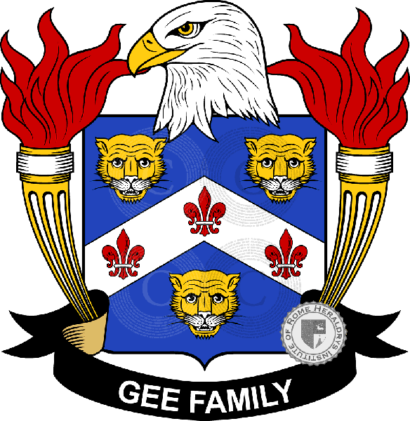 Coat of arms of family Gee - ref:39449