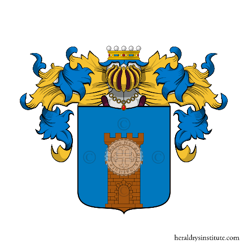 Coat of arms of family Tredicini Passerat Roero Di San Severino