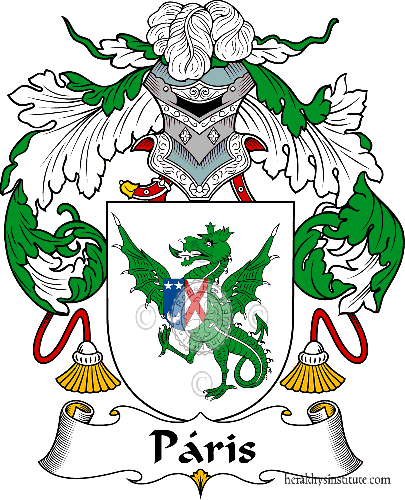 Coat of arms of family Páris or Paris - ref:40959