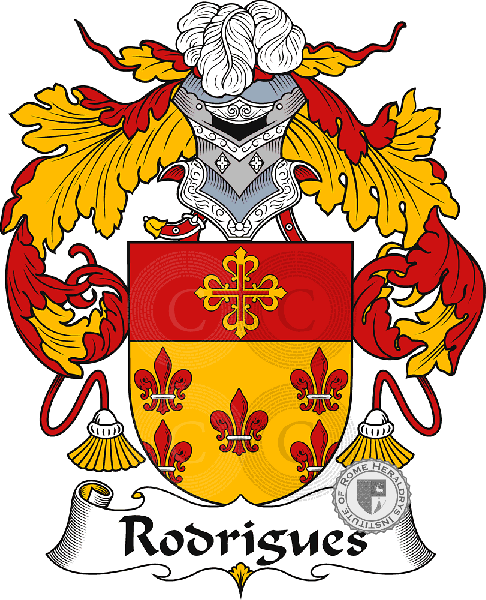 Coat of arms of family Rodrigues - ref:40998