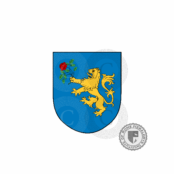 Coat of arms of family Rossi - ref:47966
