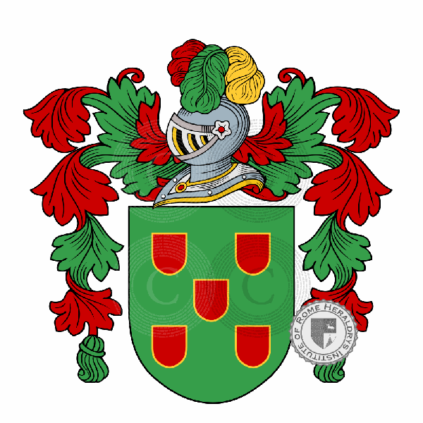 Coat of arms of family la Cruz - ref:48381