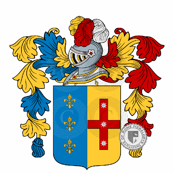 Coat of arms of family Emiliani   ref: 49601