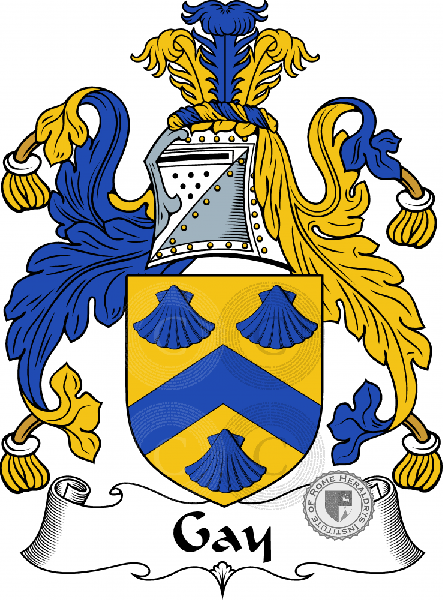 Coat of arms of family Gay   ref: 54865