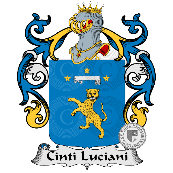 Coat of arms of family Cinti Luciani