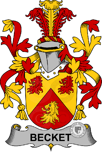 Escudo de la familia Becket   ref: 58132