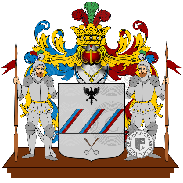 Coat of arms of family Cazzetti