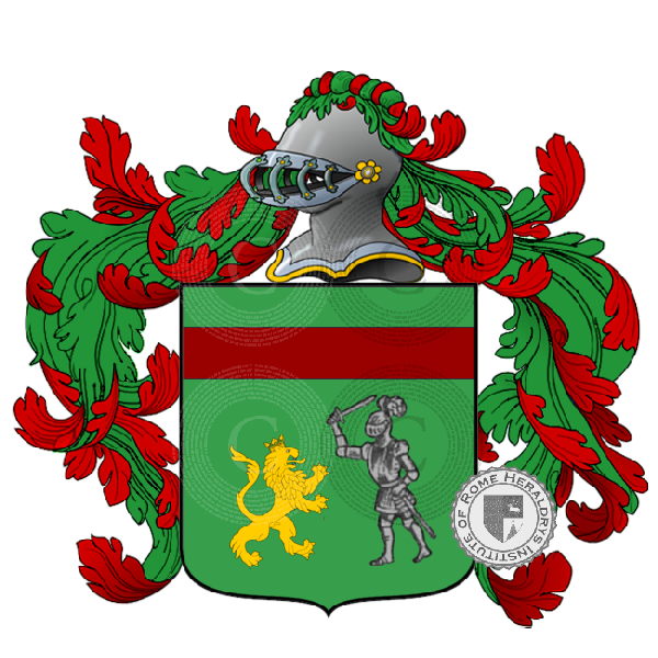 Coat of arms of family castrucci english
