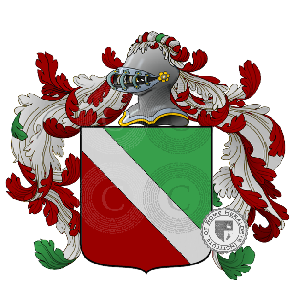 Coat of arms of family cosso o cossa sicilia