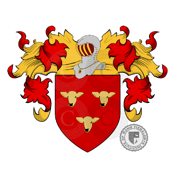 Coat of arms of family Ciarla, Ciarli o Ciarlo