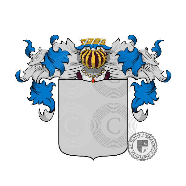 Escudo de la familia Ignota con titolo di barone