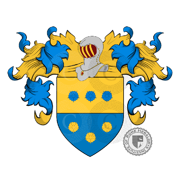 Escudo de la familia Loredano, Lauredano o Laurendano (Veneto)
