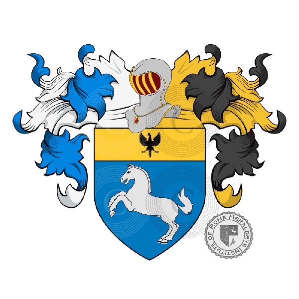 Coat of arms of family Cavalli (Casale di Monferrato) (conti di Olivola, San Germano e Vallara)