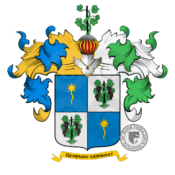 Escudo de la familia Carasso, Carazzo, Carassotto, Carrasso o Carassi