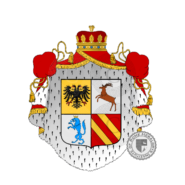Escudo de la familia Melo o Melo-Lupi (Padova)