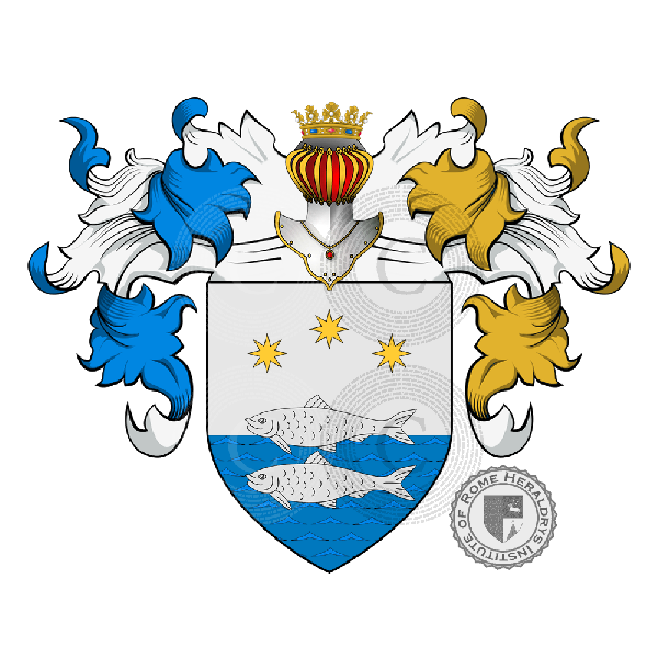 Escudo de la familia Crovara Pescia  (Rapallo Palermo, Genova)