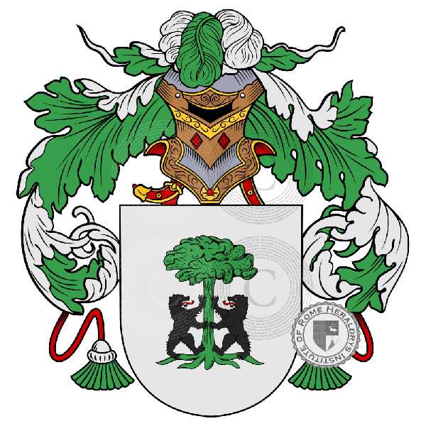 Coat of arms of family Pedreira