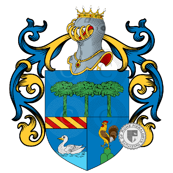 Escudo de la familia Pantanelli Napulioni Bellezza
