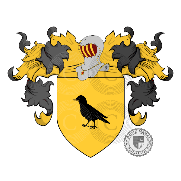 Coat of arms of family Corvini