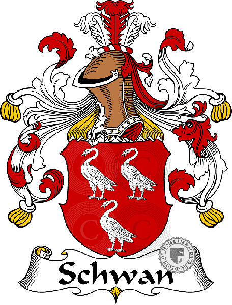 Coat of arms of family Schwan