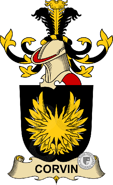 Coat of arms of family Corvin