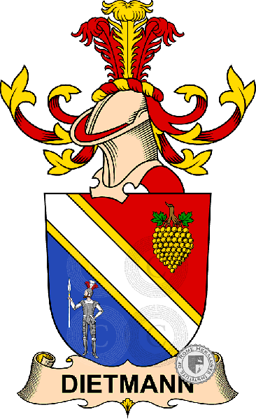 Wappen der Familie Dietmann de Traubenburg