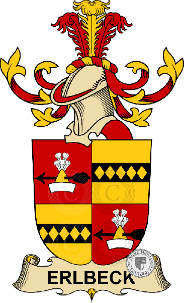 Coat of arms of family Erlbeck