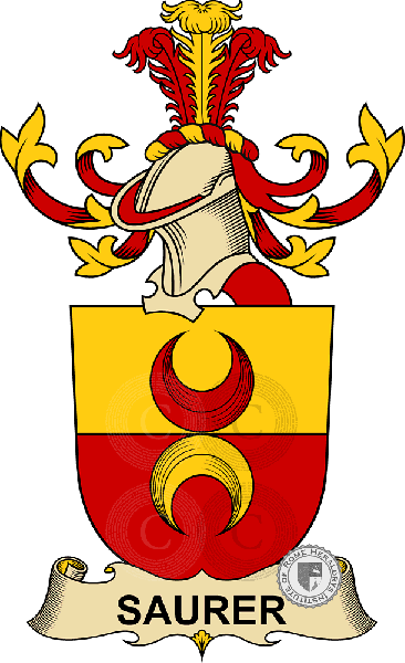 Escudo de la familia Saurer (de Saurburg)