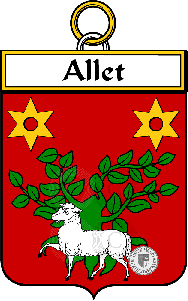 Coat of arms of family Allet