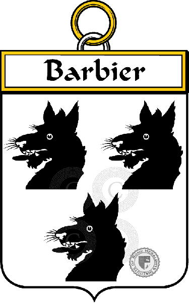 Coat of arms of family Barbier