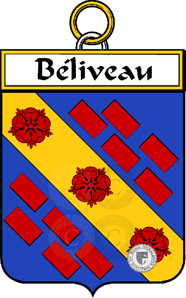 Coat of arms of family Béliveau (Bellevaux)