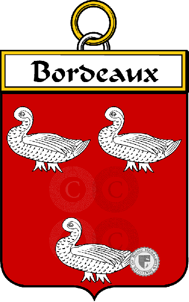 Coat of arms of family Bordeaux