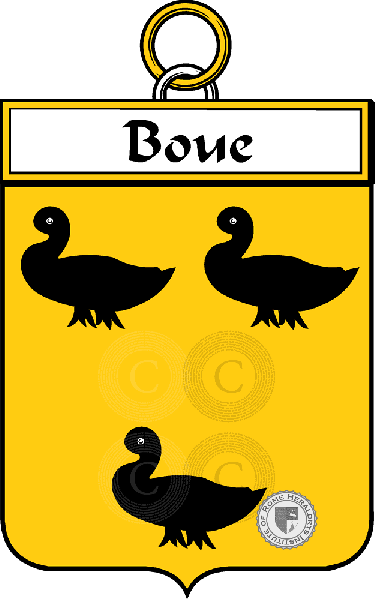 Coat of arms of family Boue