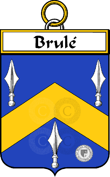 Stemma della famiglia Brulé (or Brulley)